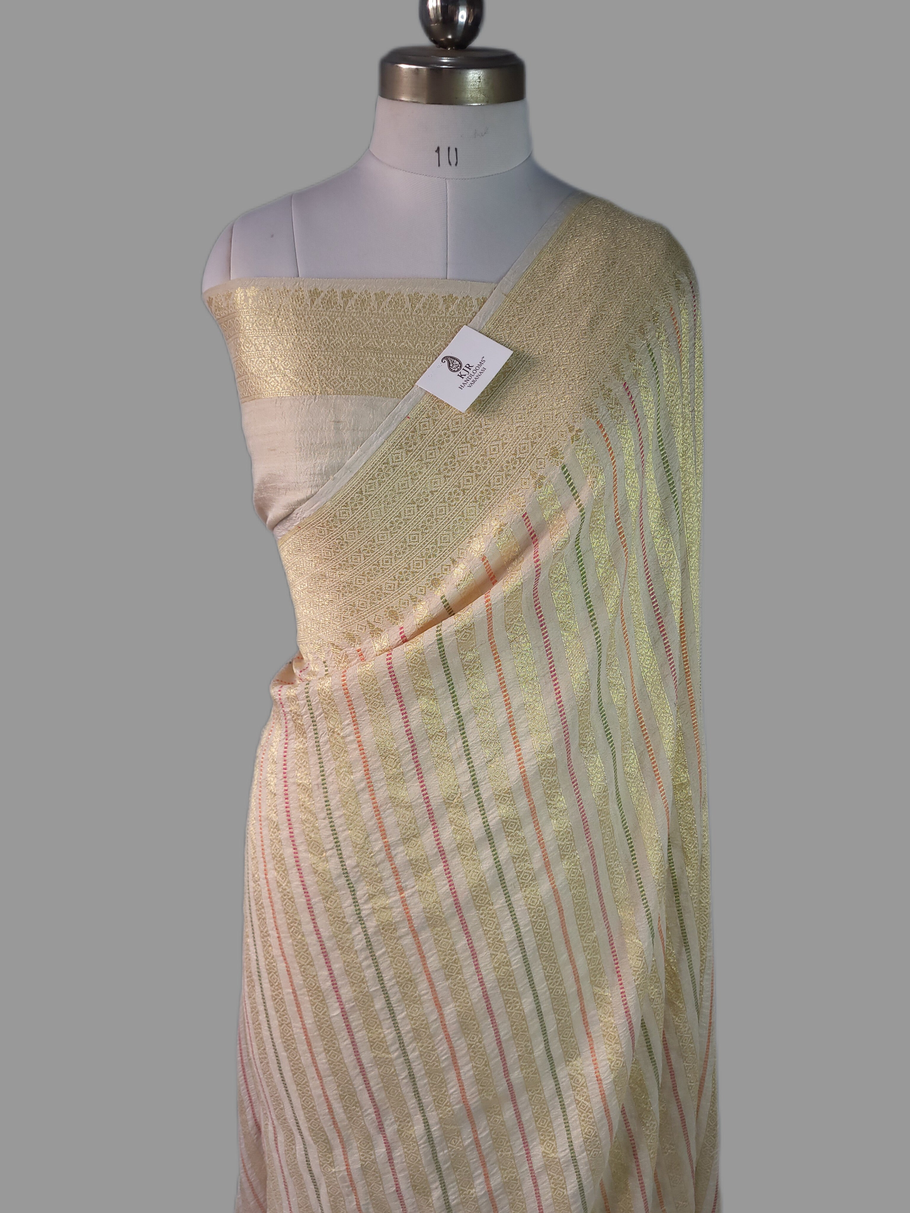 Luxury Banarasi Pure Tussar Georgette Silk Saree | Pure Sona Zari
