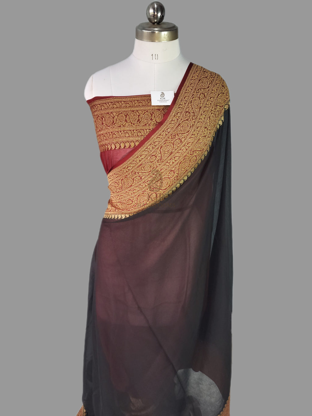 Timeless Banarasi Khaddi Georgette Saree | Pure Antique Zari Craftsmanship