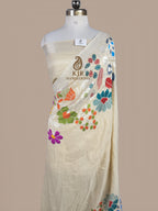 Pure Tussar Georgette Silk Banarasi Saree | Rupa Zari Border & Meenakari Pallu