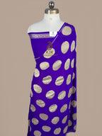 Purple Banarasi Handloom Pure Khaddi Georgette Saree | Pure Water Zari