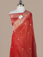 Pure Tissue Georgette Silk Banarasi Saree | Handwoven Kadwa Interlock Motifs