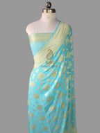 Timeless Banarasi Pure Khaddi Georgette Saree | Handwoven with Pure Water Zari