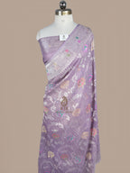 Pure Tussar Georgette Silk Banarasi Saree | Pure Rupa Zari & Colourful Meena