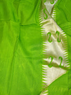 Banarasi Handloom Pure Munga Silk Saree | Pure Golden Zari
