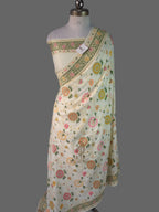 Banarasi Handloom Pure Munga Silk Saree | Pure Sona Zari & Multi Colour Meenakari