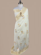 Pure Munga Silk Banarasi Saree | Intricate Sona Rupa Zari Boota & Multicolour Meenakari