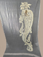 Handwoven Monga Georgette Silk Saree from Banaras | Pure Zari Kadwa Design