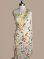 Authentic Banarasi Handloom Khaddi Georgette Saree | Water Zari & Meenakari Artistry