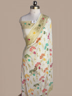 Authentic Banarasi Handloom Khaddi Georgette Saree | Water Zari & Meenakari Artistry