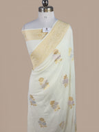 Pure Munga Silk Banarasi Saree | Intricate Sona Rupa Zari Boota & Multicolour Meenakari