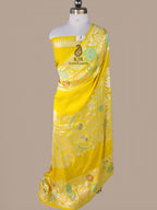 Pure Tussar Silk Banarasi Saree | Rupa Zari & Multi Colour Meena Work