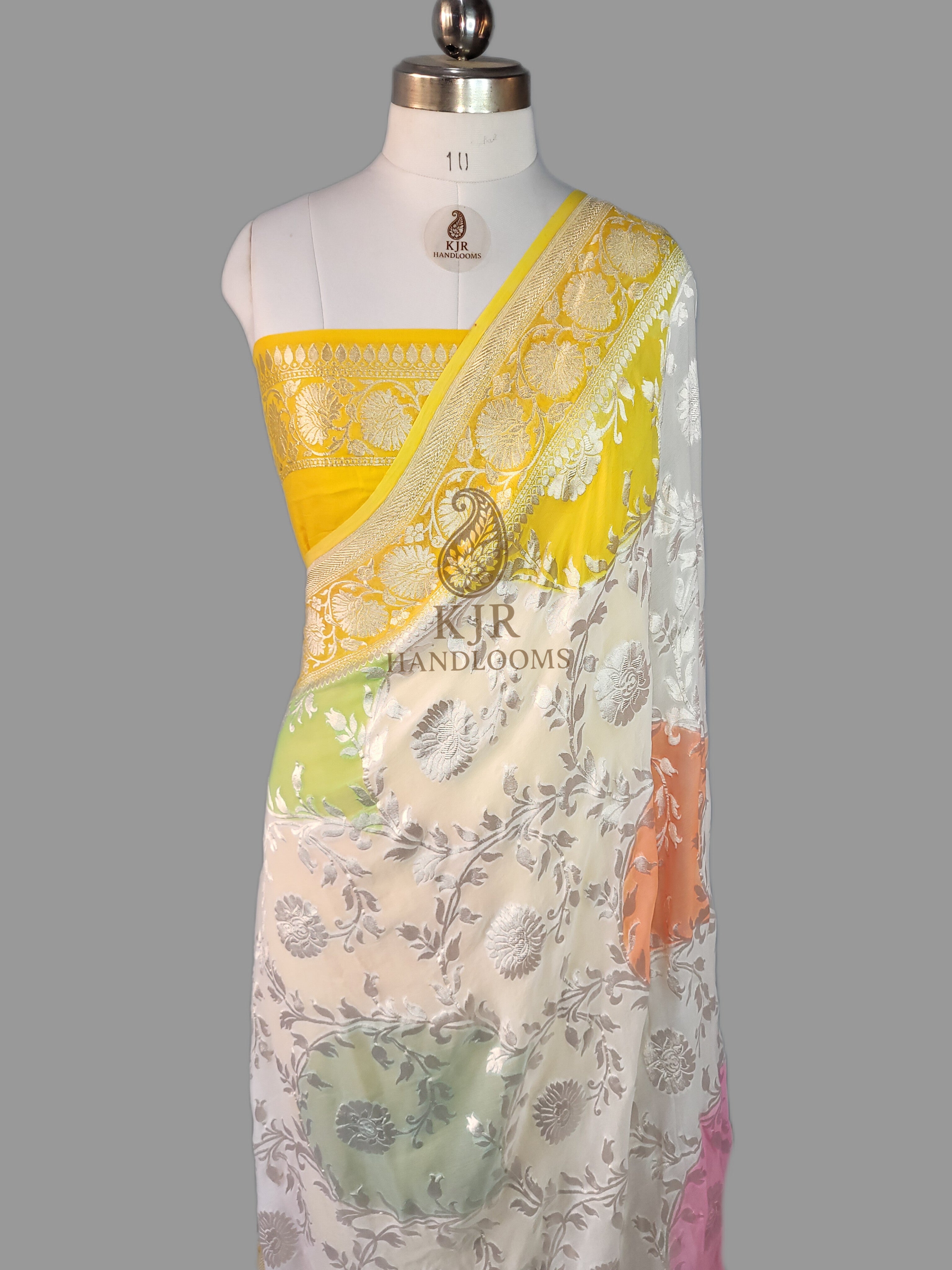 Rangkat Banarasi Handloom Pure Khaddi Georgette Saree | Pure Water Zari