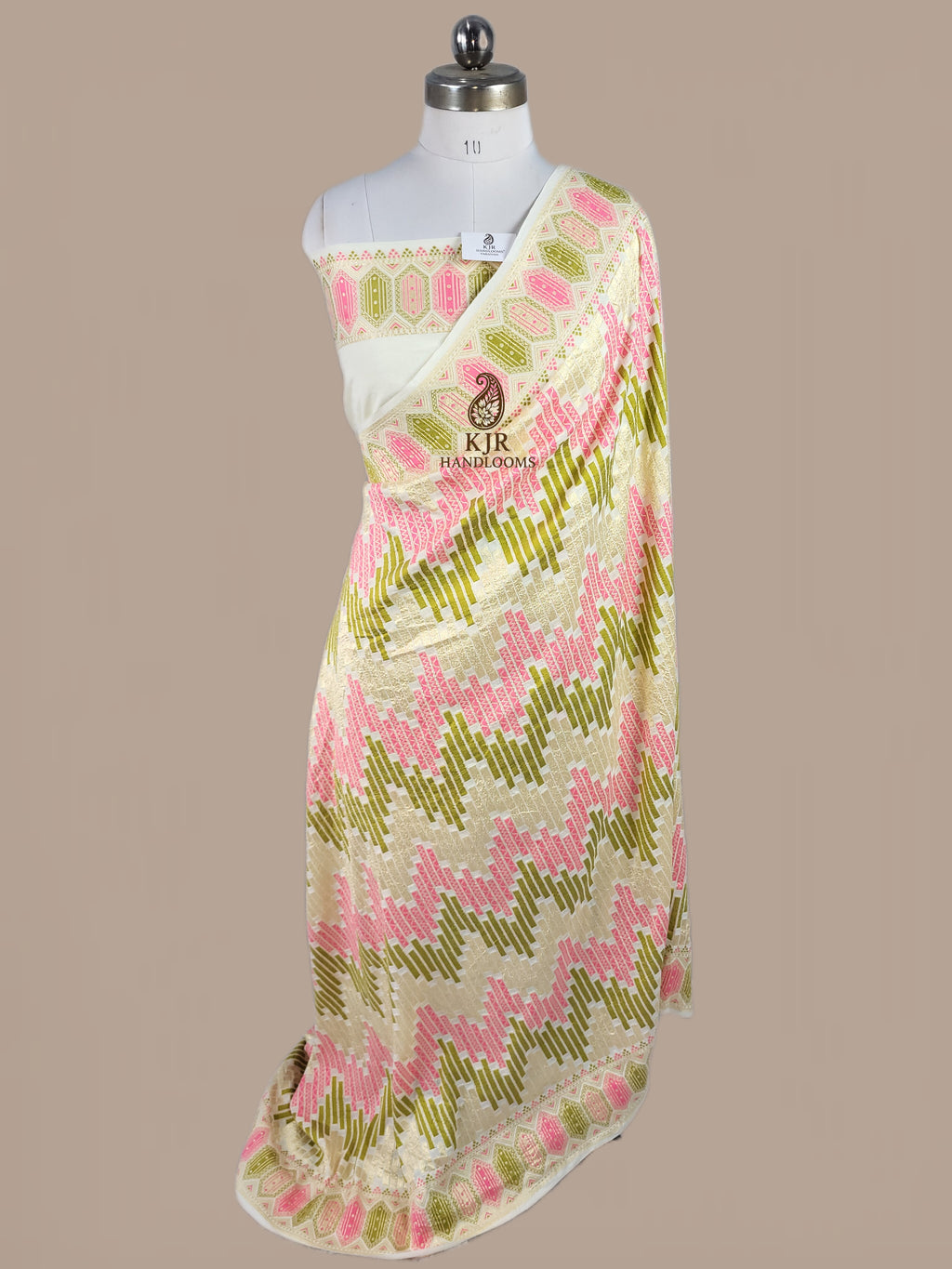 Pure Monga Silk Banarasi Saree | Handwoven Sona Zari & Meena Artistry