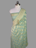 Pure Khaddi Georgette Banarasi Saree | Authentic Water Zari Handloom