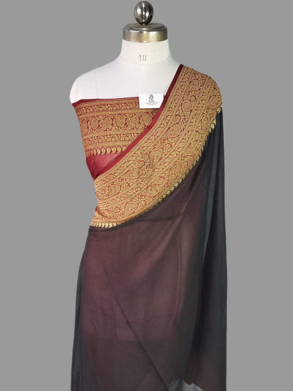 Timeless Banarasi Khaddi Georgette Saree | Pure Antique Zari Craftsmanship