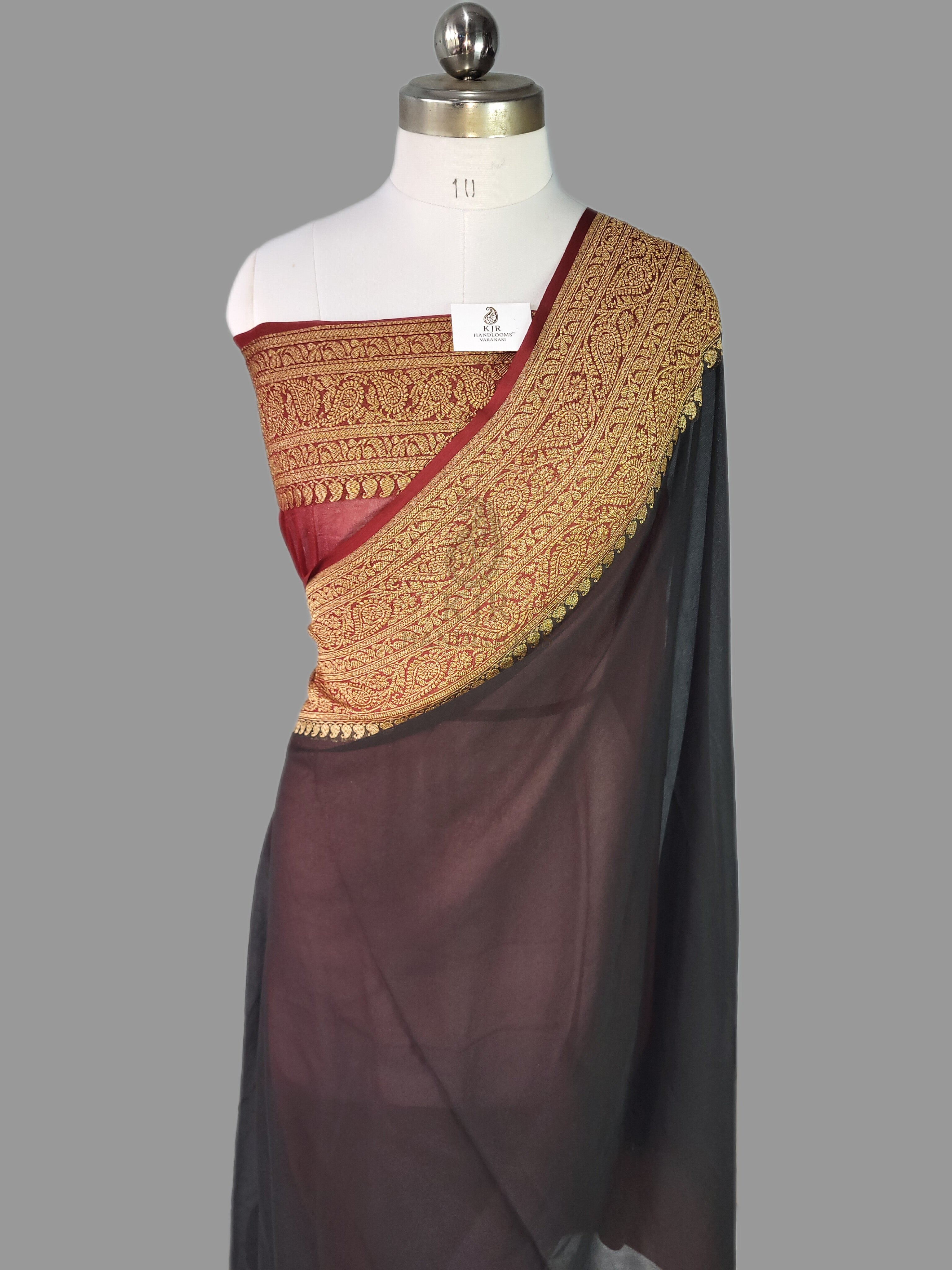 Timeless Banarasi Khaddi Georgette Saree | Pure Antique Zari Craftsmanship
