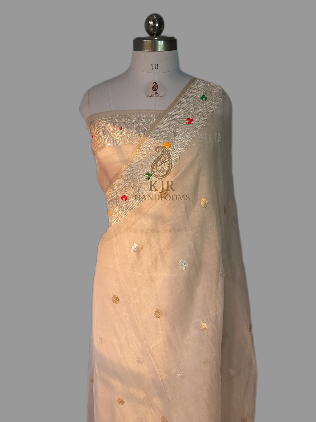 Banarasi Handwoven Pure Tissue Georgette Silk Saree | Pure Sona Rupa Zari & Kadwa Weave